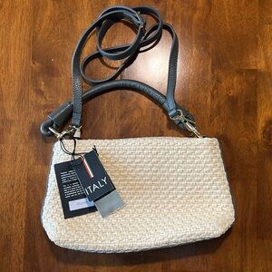NWT Valentina Fiore Woven Handbag